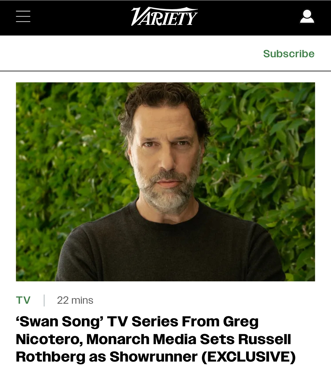 Russell Rothberg Swan Song – TV – Robert McCammon